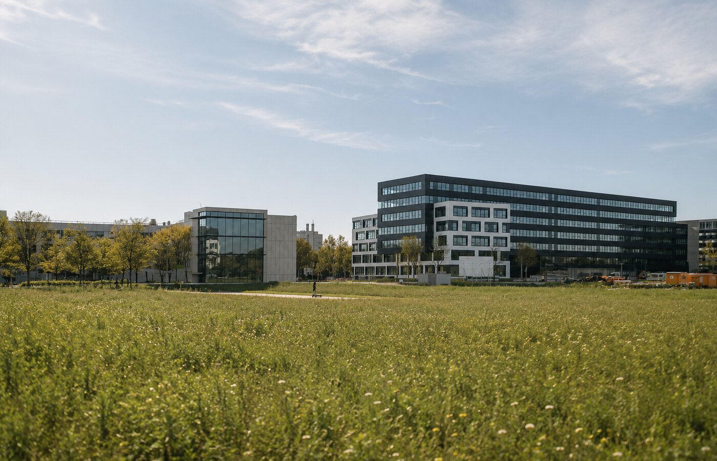 Grüne, ruhige Umgebung am Business Campus